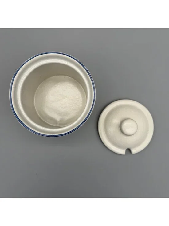 Pfaltzgraff Yorktowne 16oz Stoneware Honey Pot & Lid #480 Blue Lettering - Picture 7 of 9